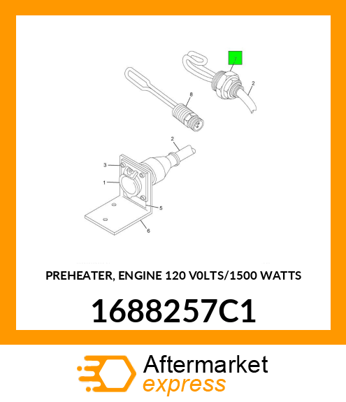 PREHEATER, ENGINE 120 V0LTS/1500 WATTS 1688257C1