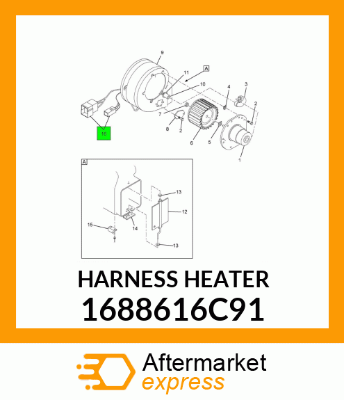 HARNESS HEATER 1688616C91