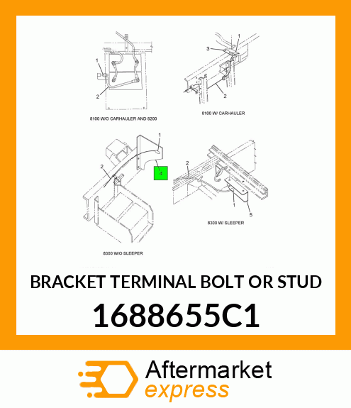 BRACKET TERMINAL BOLT OR STUD 1688655C1