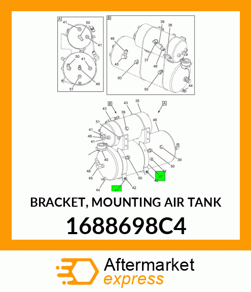 BRACKET, MOUNTING AIR TANK 1688698C4