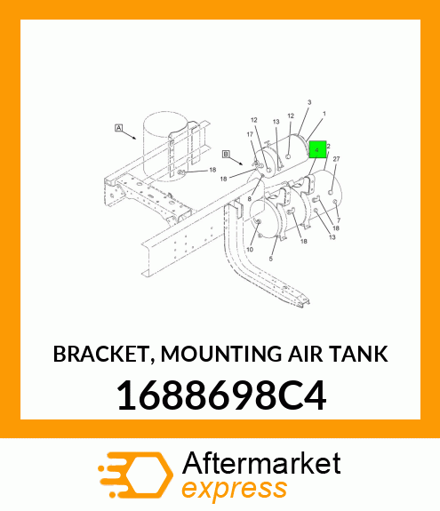 BRACKET, MOUNTING AIR TANK 1688698C4