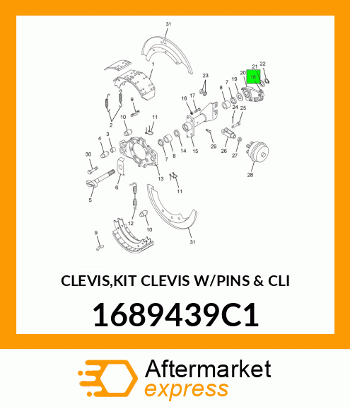 CLEVIS,KIT CLEVIS W/PINS & CLI 1689439C1