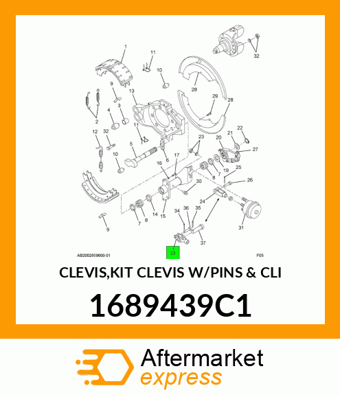 CLEVIS,KIT CLEVIS W/PINS & CLI 1689439C1