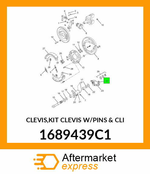 CLEVIS,KIT CLEVIS W/PINS & CLI 1689439C1