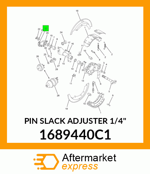 PIN SLACK ADJUSTER 1/4" 1689440C1