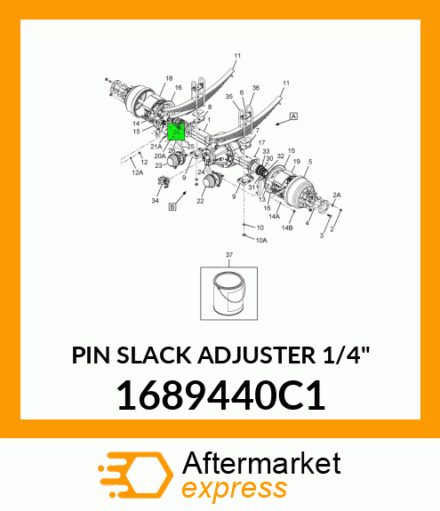 PIN SLACK ADJUSTER 1/4" 1689440C1