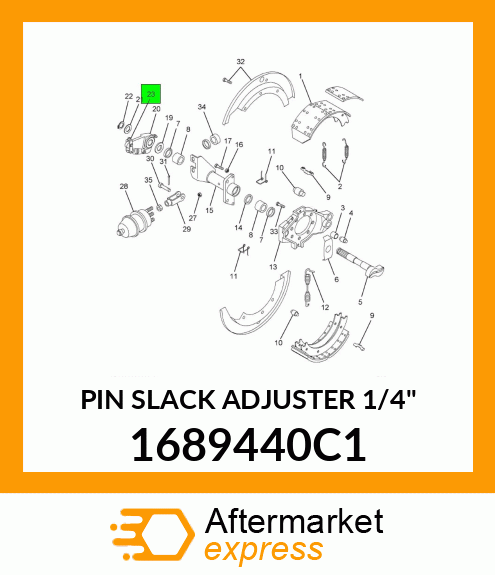 PIN SLACK ADJUSTER 1/4" 1689440C1