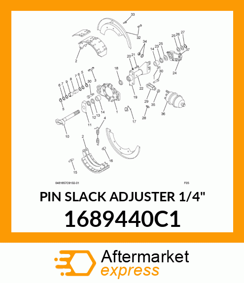 PIN SLACK ADJUSTER 1/4" 1689440C1