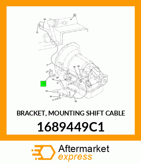 BRACKET, MOUNTING SHIFT CABLE 1689449C1