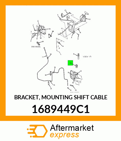 BRACKET, MOUNTING SHIFT CABLE 1689449C1