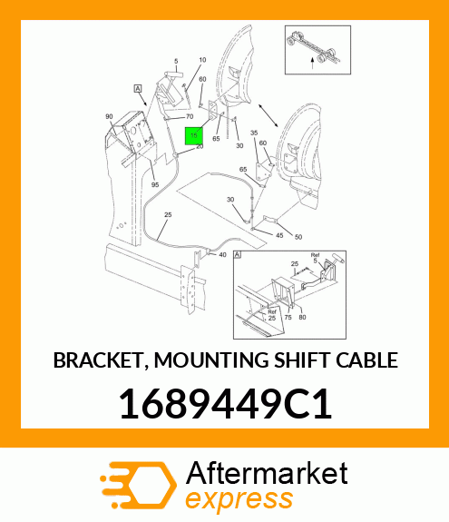 BRACKET, MOUNTING SHIFT CABLE 1689449C1