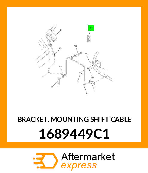 BRACKET, MOUNTING SHIFT CABLE 1689449C1