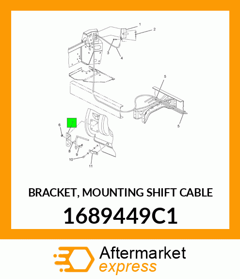 BRACKET, MOUNTING SHIFT CABLE 1689449C1