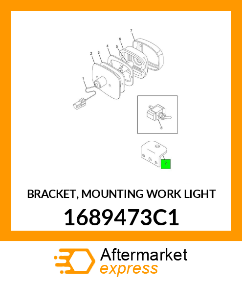 BRACKET, MOUNTING WORK LIGHT 1689473C1