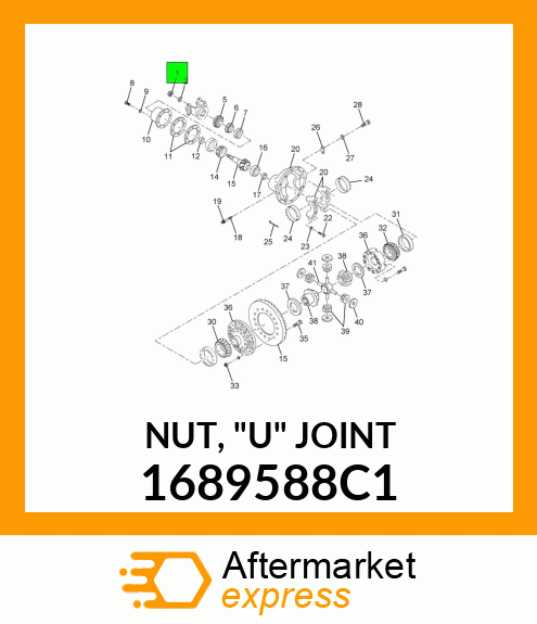 NUT, "U" JOINT 1689588C1