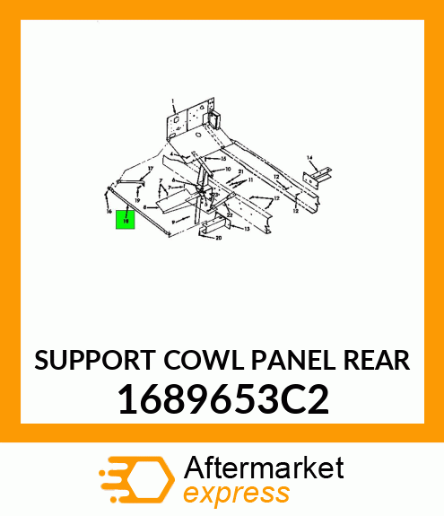 SUPPORT COWL PANEL REAR 1689653C2