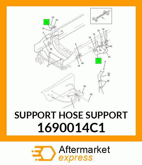 SUPPORT HOSE SUPPORT 1690014C1