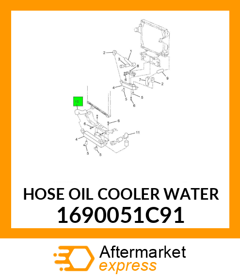 HOSE OIL COOLER WATER 1690051C91