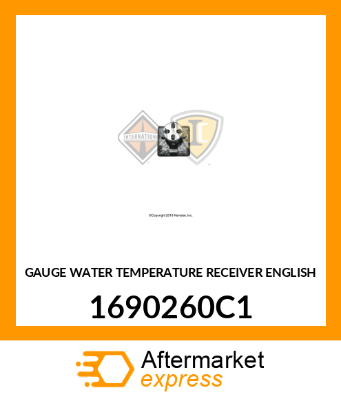 GAUGE WATER TEMPERATURE RECEIVER ENGLISH 1690260C1