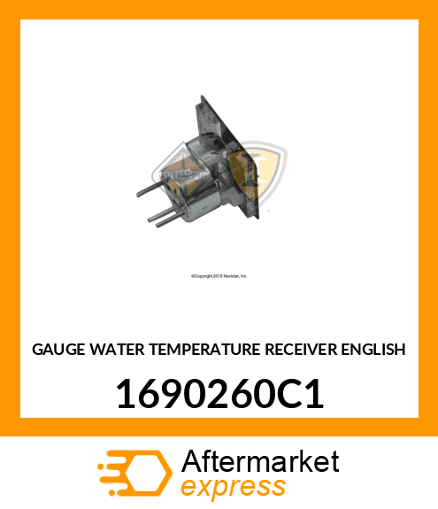 GAUGE WATER TEMPERATURE RECEIVER ENGLISH 1690260C1