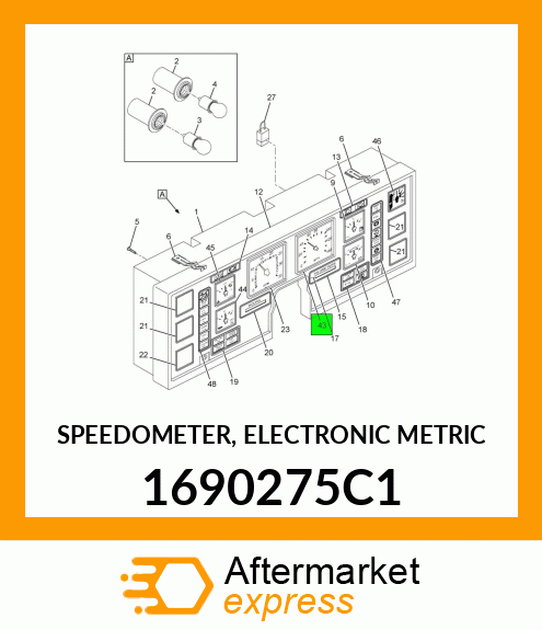 SPEEDOMETER, ELECTRONIC METRIC 1690275C1