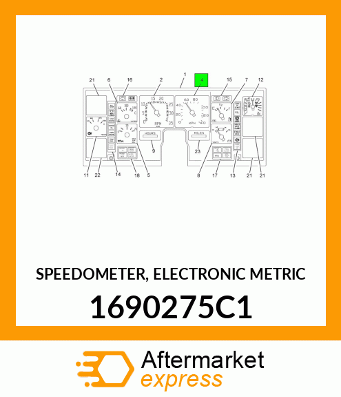 SPEEDOMETER, ELECTRONIC METRIC 1690275C1