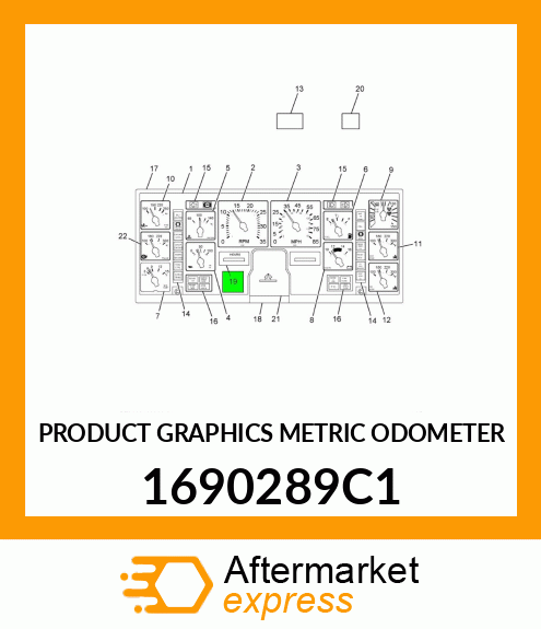 PRODUCT GRAPHICS METRIC ODOMETER 1690289C1