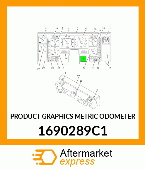 PRODUCT GRAPHICS METRIC ODOMETER 1690289C1