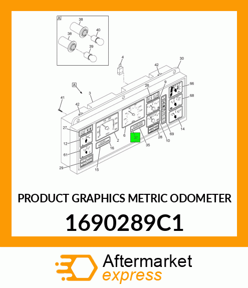 PRODUCT GRAPHICS METRIC ODOMETER 1690289C1