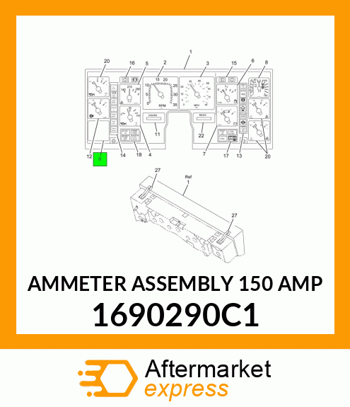 AMMETER ASSEMBLY 150 AMP 1690290C1