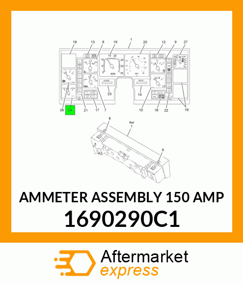 AMMETER ASSEMBLY 150 AMP 1690290C1