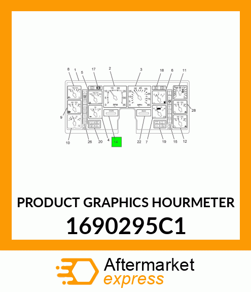 PRODUCT GRAPHICS HOURMETER 1690295C1