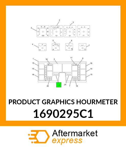 PRODUCT GRAPHICS HOURMETER 1690295C1