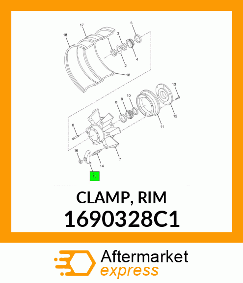 CLAMP, RIM 1690328C1