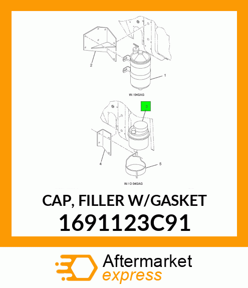 CAP, FILLER W/GASKET 1691123C91