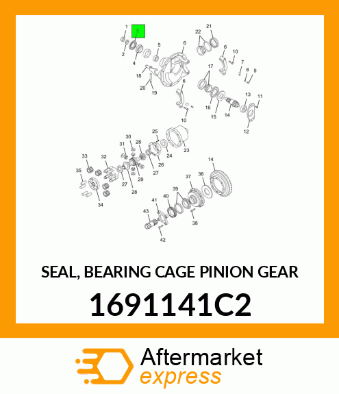SEAL, BEARING CAGE PINION GEAR 1691141C2