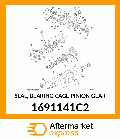 SEAL, BEARING CAGE PINION GEAR 1691141C2