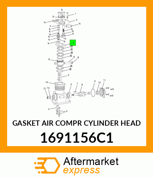 GASKET AIR COMPR CYLINDER HEAD 1691156C1