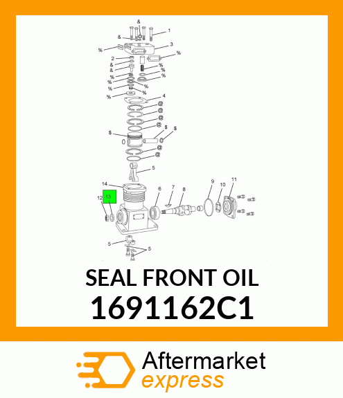 SEAL FRONT OIL 1691162C1