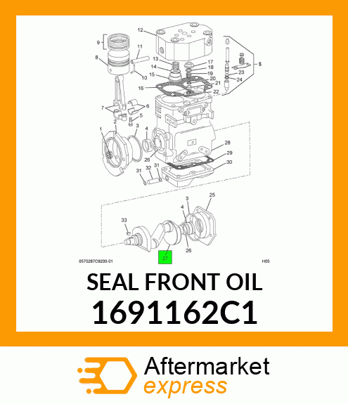 SEAL FRONT OIL 1691162C1