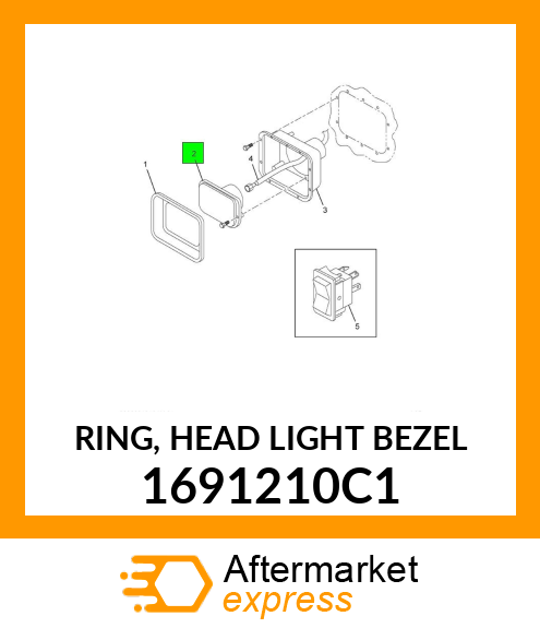 RING, HEAD LIGHT BEZEL 1691210C1