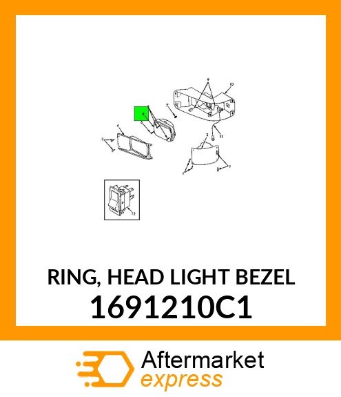 RING, HEAD LIGHT BEZEL 1691210C1