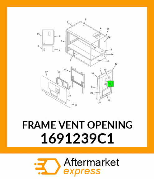 FRAME VENT OPENING 1691239C1