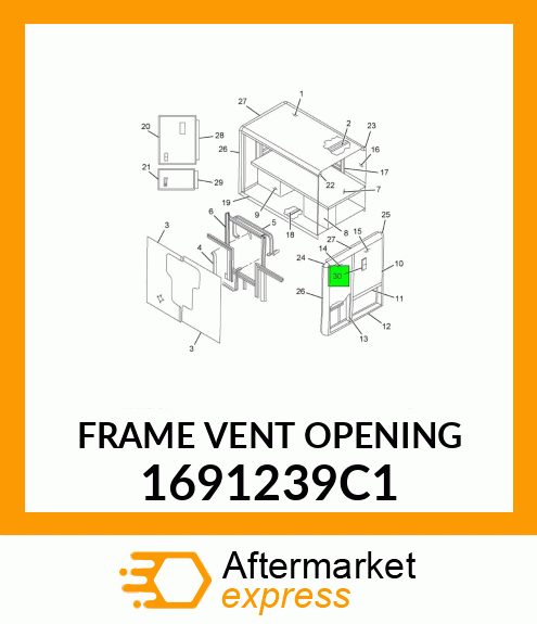 FRAME VENT OPENING 1691239C1