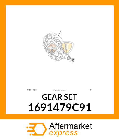 GEAR SET, RING AND PINION DIFFERENTIAL 2.79:1 1691479C91