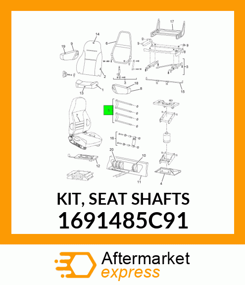 KIT, SEAT SHAFTS 1691485C91