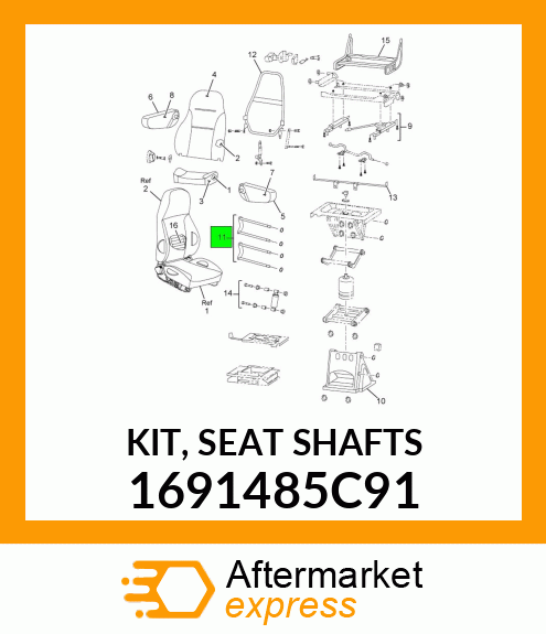 KIT, SEAT SHAFTS 1691485C91