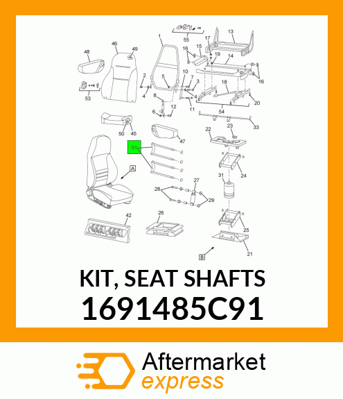 KIT, SEAT SHAFTS 1691485C91