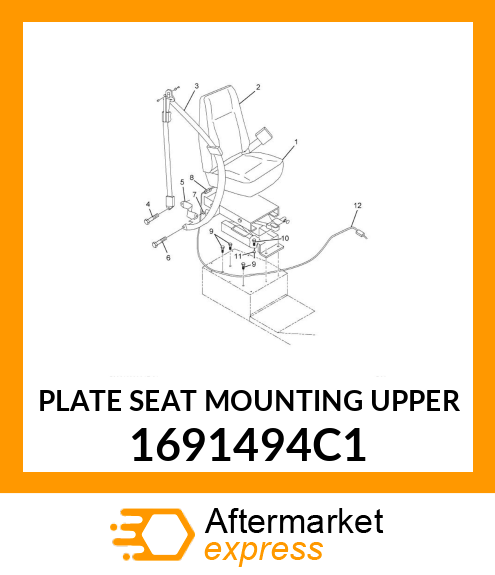 PLATE SEAT MOUNTING UPPER 1691494C1