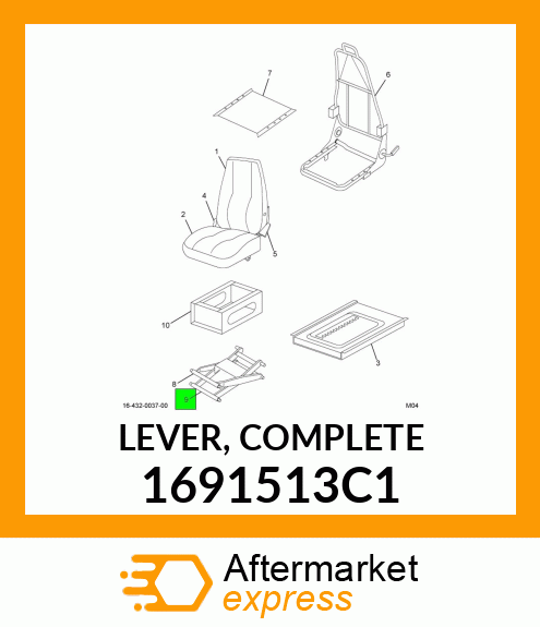 LEVER, COMPLETE 1691513C1